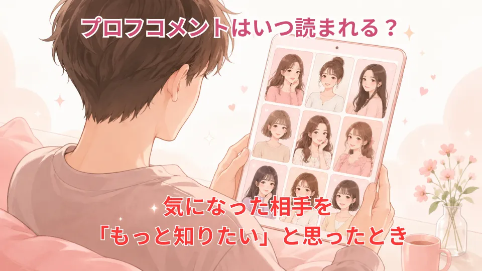 プロフコメントが読まれるタイミング