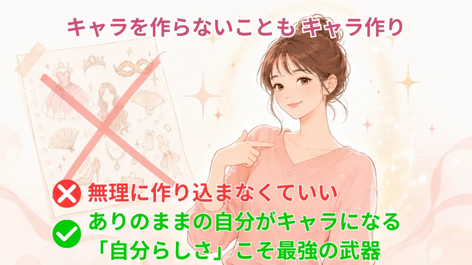 キャラを作らないことも選択肢